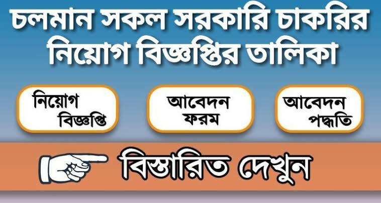 চলমান সকল সরকারি চাকরির নিয়োগ বিজ্ঞপ্তির তালিকা ২০২৪