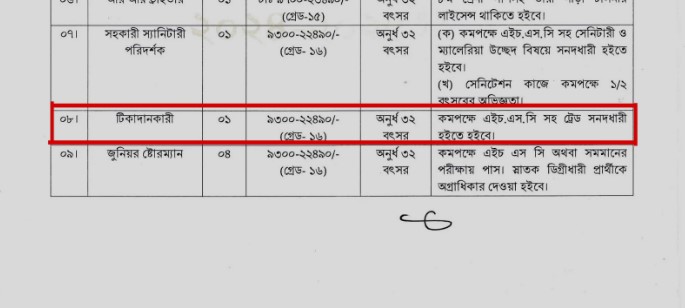 টিকাদানকারী পদে নিয়োগ বিজ্ঞপ্তি ২০২৫ টিকাদানকারী পদে নিয়োগ বিজ্ঞপ্তি ২০২৫
